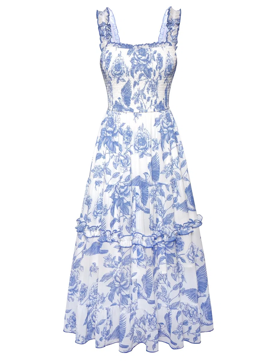 SCARLET DARKNESS Vestido victoriano con estampado floral y espaguetis para mujer, vestido largo de verano informal para la playa