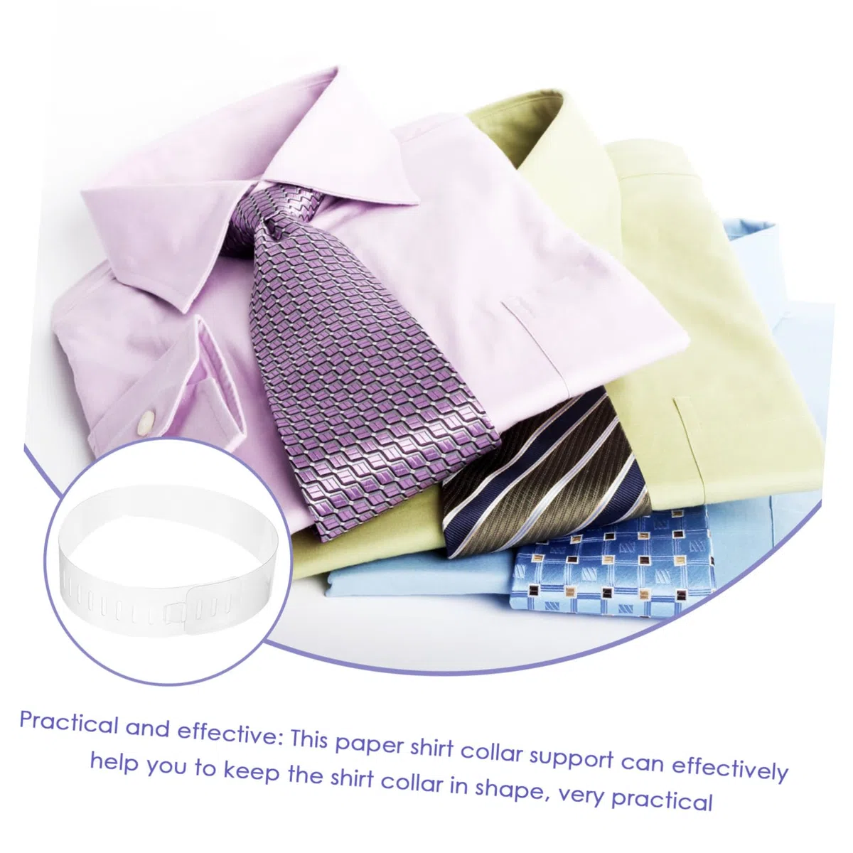 GALPADA Cuello Estribo La Camisa Se Queda Suéter Camisas Camisa De Pvc Accesorio Camisa Moldeador De Clavícula Soportes De Collar De Plástico El Plastico Transparent