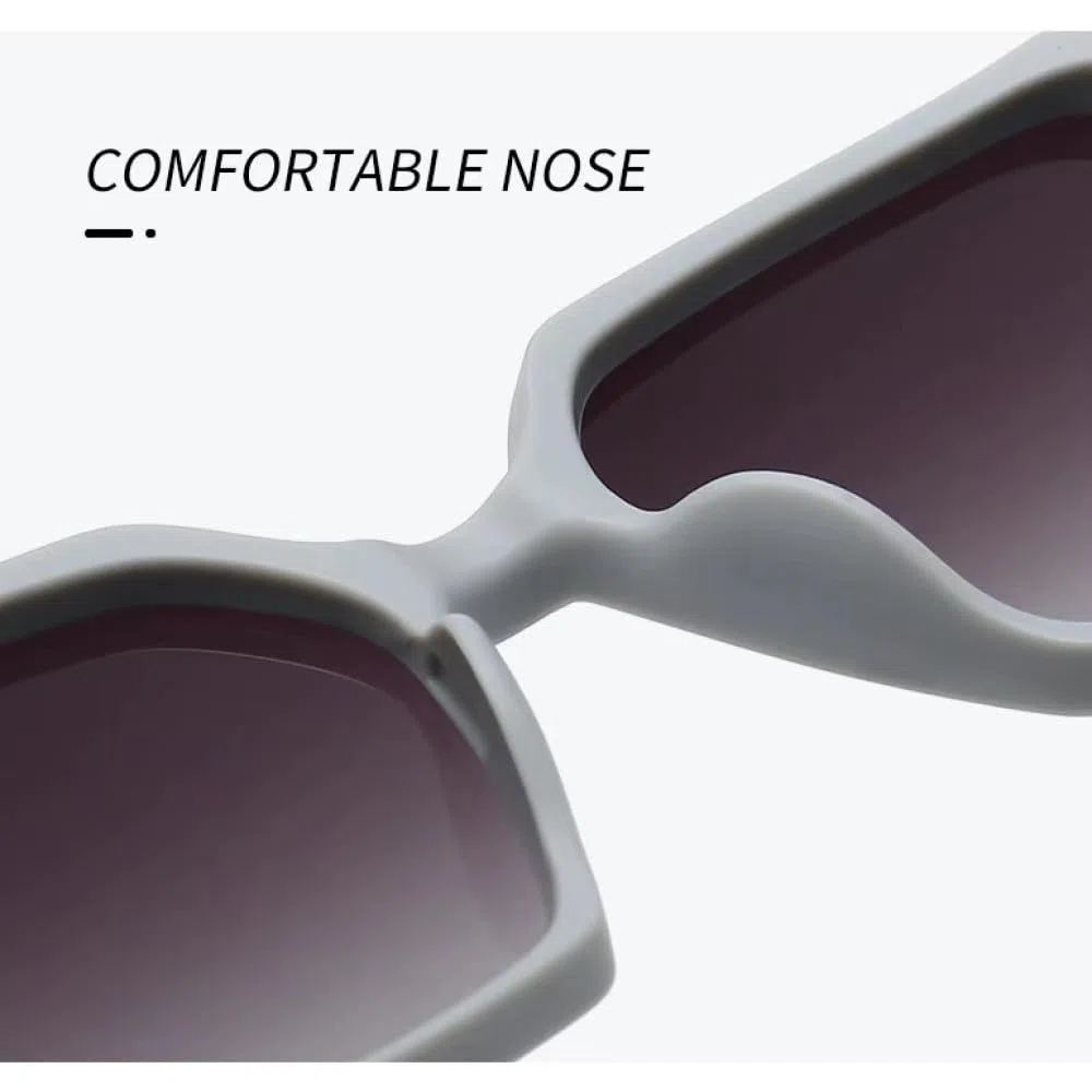 Gafas de sol cuadradas UV400 Gafas de sol de viaje retro Sombra degradada 2 piezas