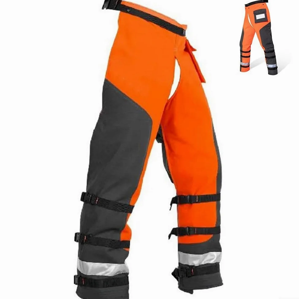 HpLive Chaps de protección contra cortes de 9 capas con cinturón ajustable, pantalones de protección unisex para corte y tala (L)