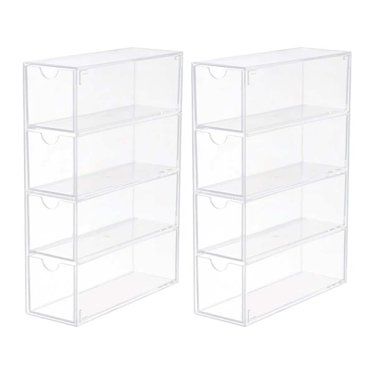 Yardwe Caja Organizadora para Gafas de Sol y Accesorios, 2 Piezas, Acrílico Transparente, Resistente, Estilo Simple para Uso Personal en Casa