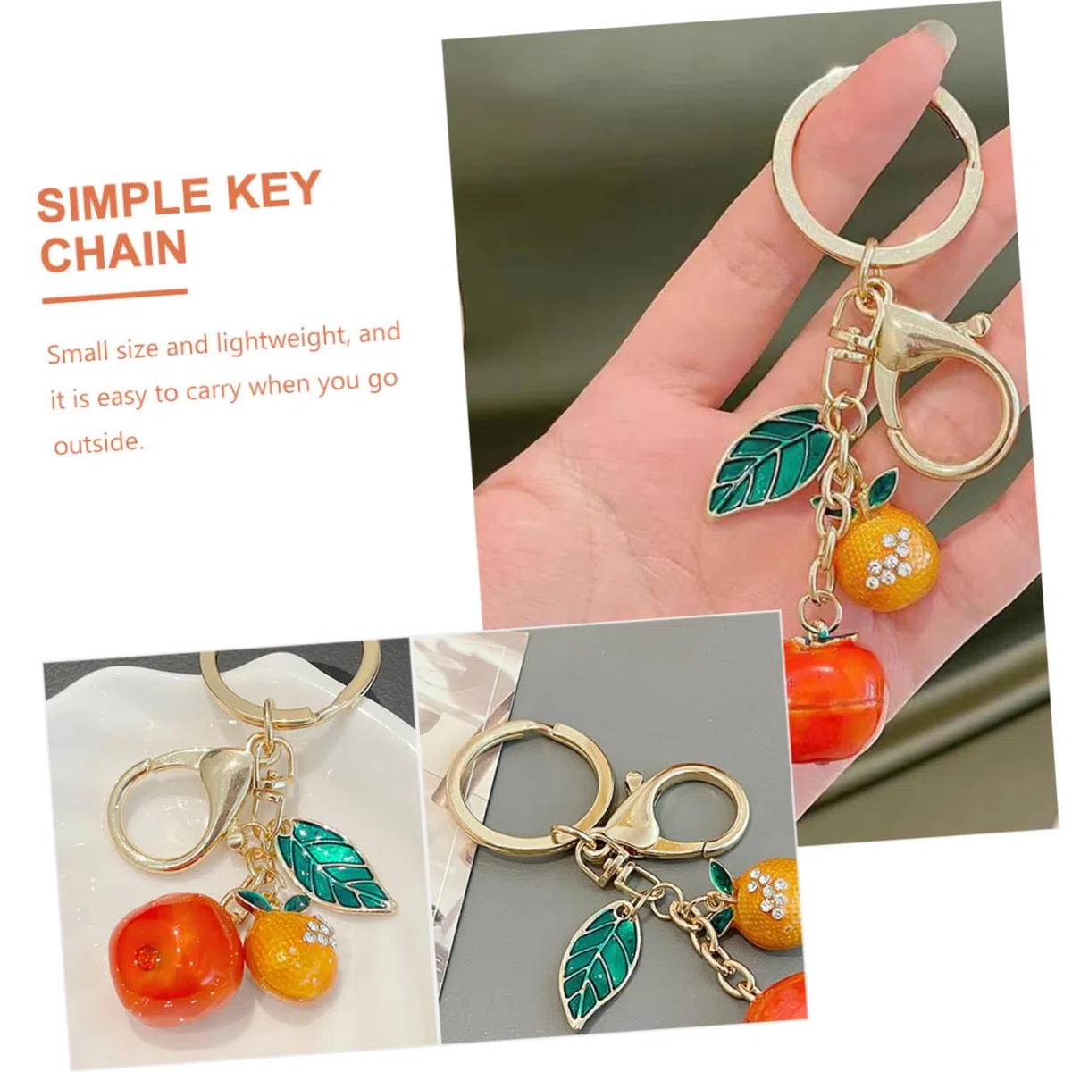 SOIMISS 5piezas Llavero De Diseño De Fruta Colgante Decorativo Para Llaves y Mochilas Único y Práctico