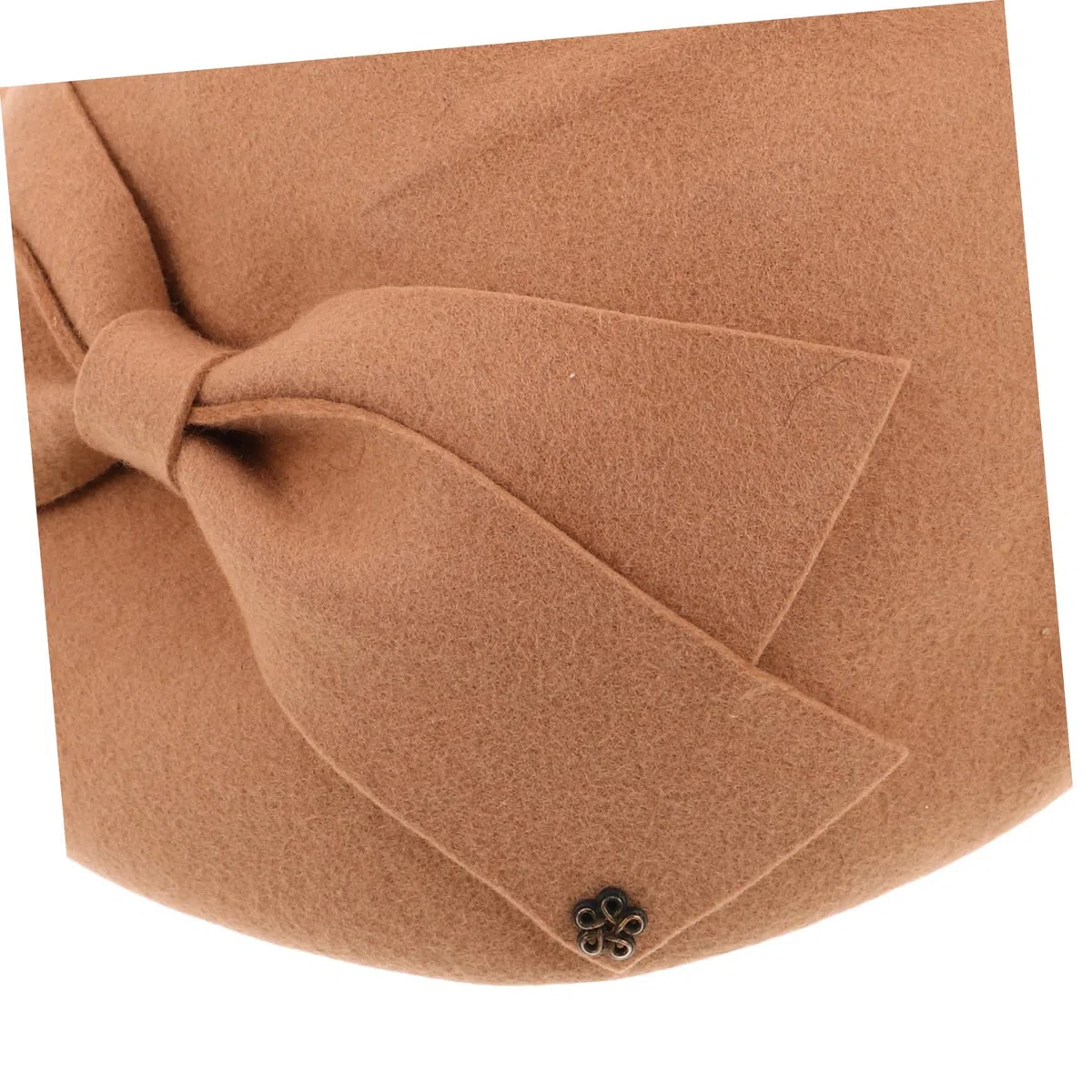 Hohopeti Sombrero de Lana para Mujer Francés Vintage Khaki Cálido Otoño Invierno para Eventos Formales y Fiestas