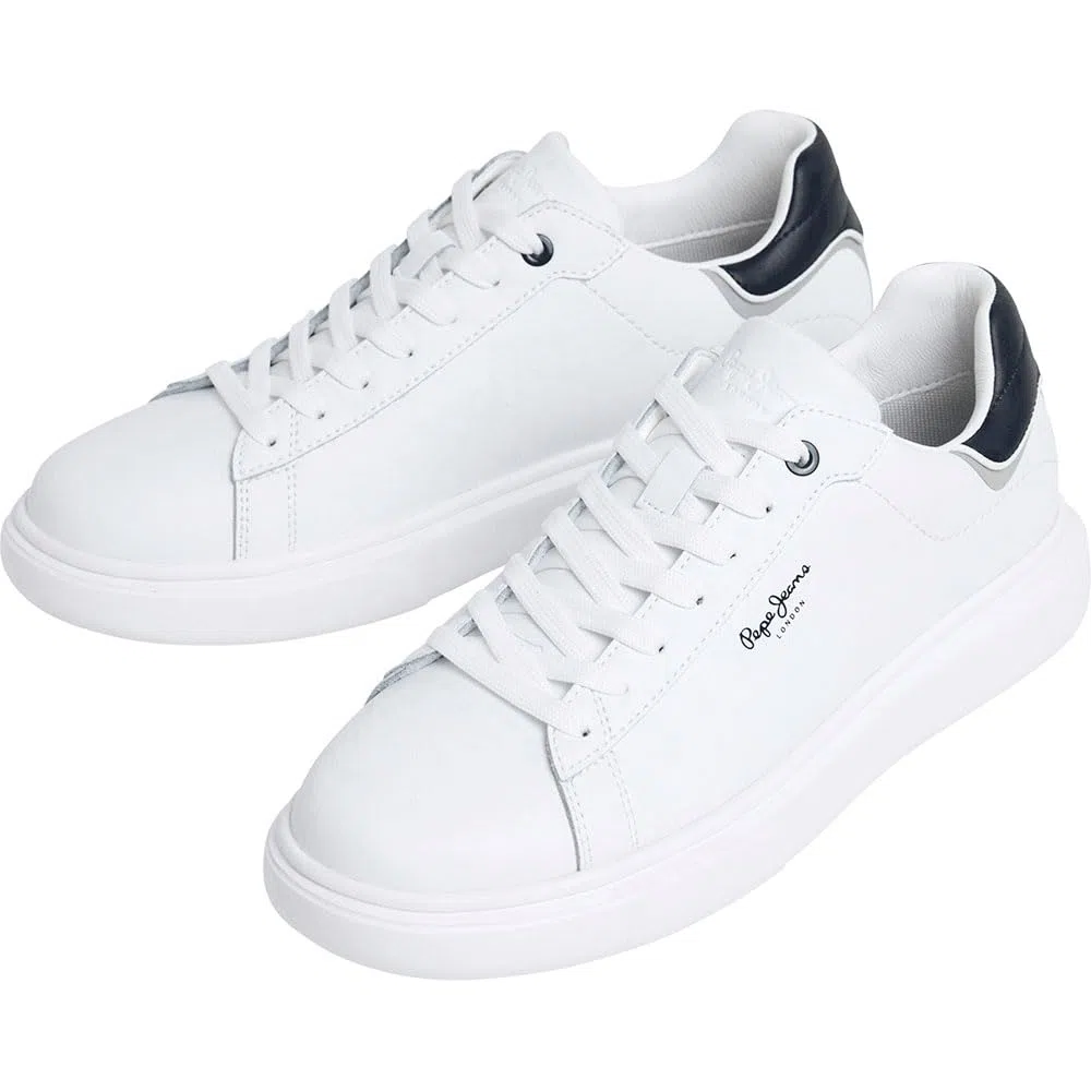 Pepe Jeans Zapatillas de Piel Eaton One Blanco