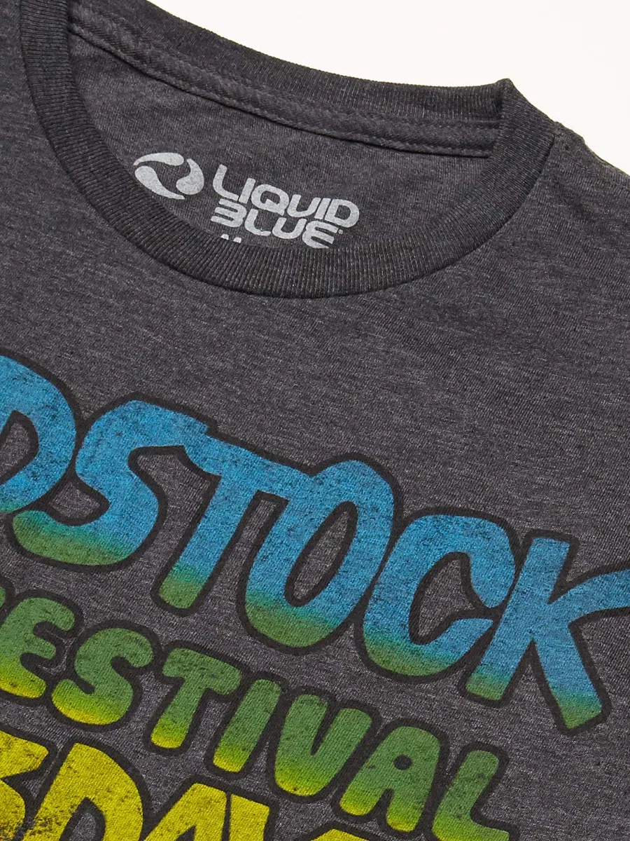 Liquid Blue Camiseta Freedom Festival para Hombre, Gris carbón Jaspeado, XX-Large
