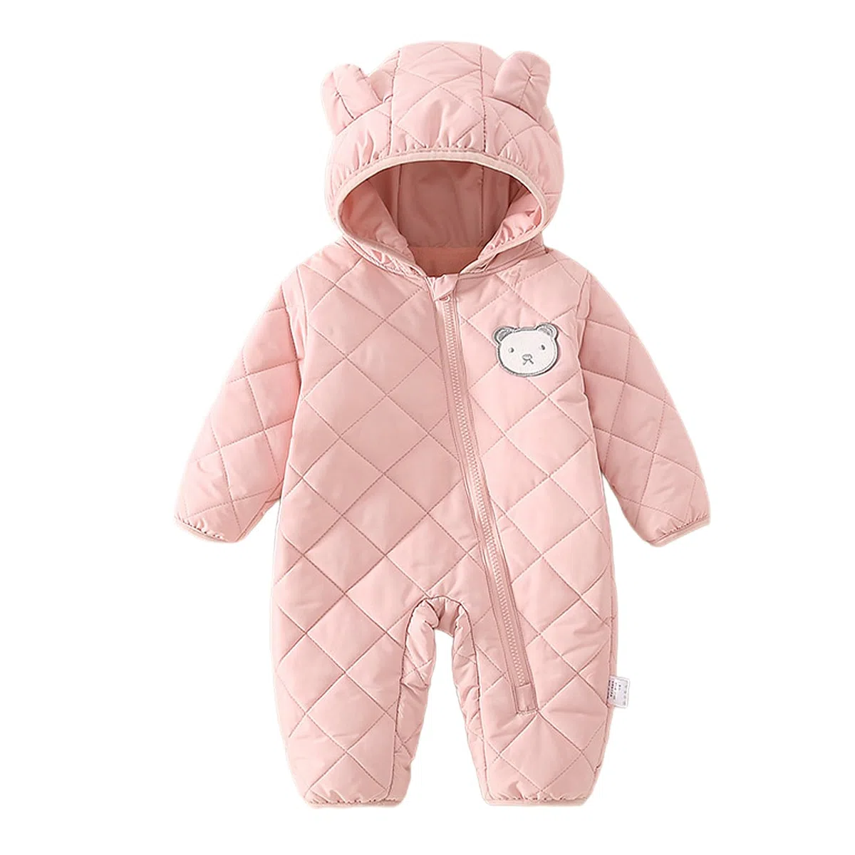 WYTbaby Traje de nieve para bebé recién nacido, mameluco de invierno con capucha para bebés y niñas de 3 a 24 meses
