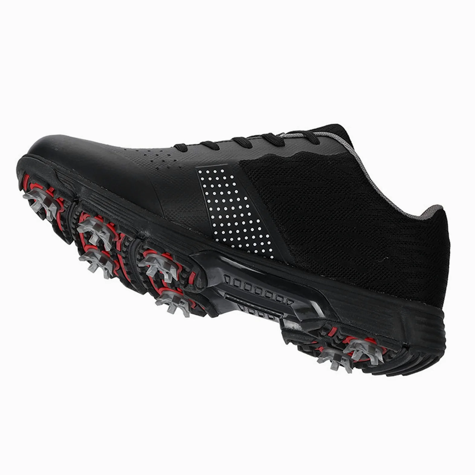 Zapatos De Golf Impermeables, Botas De Golf con Pinchos para Todo Clima, Cuatro Estaciones para Hombre, Zapatos Clásicos con Cordones Antideslizantes