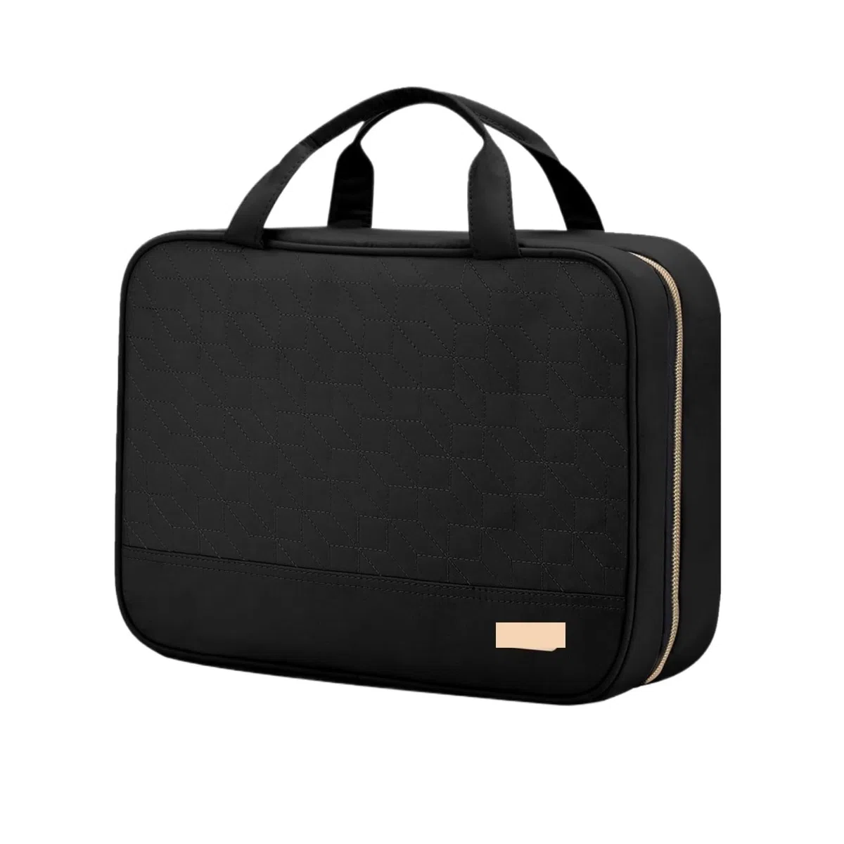 para Maquillaje Bolsa de cosméticos Viaje con Gancho, Bolsa Almacenamiento Elementos Esenciales, Aseo Colgante Impermeable FáCil De Organizar(Black)