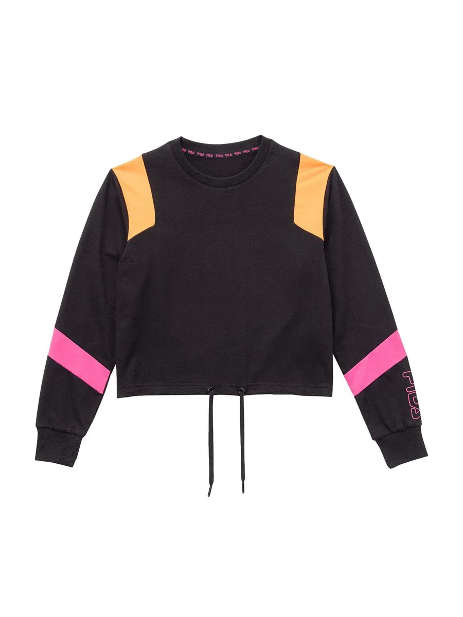 Fila Women Pita Cropped Crew Sweat Sudadera Mujer (Pack de 1)