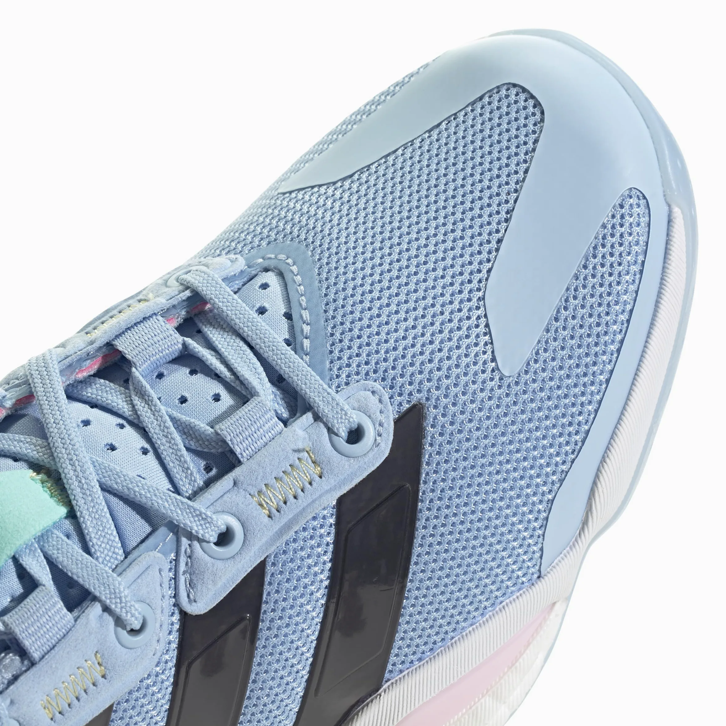 adidas Mujer Stabil 16 Indoor Shoes, Glow Blue/Shadow Navy/Core Black, 37 1/3 EU