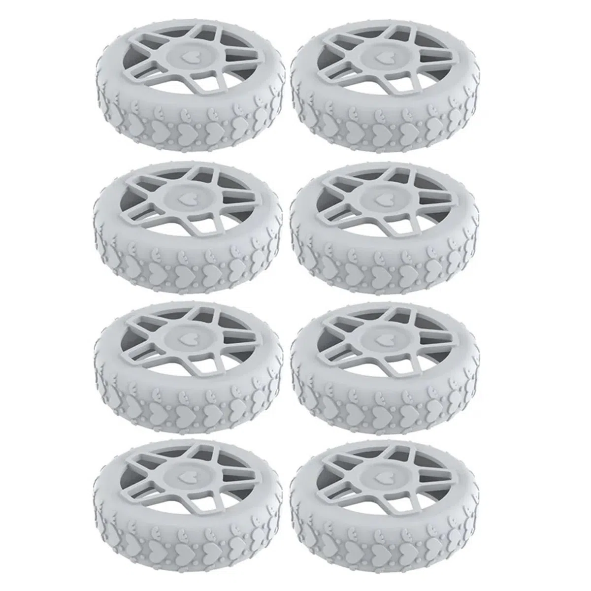 Funda protectora de silicona para ruedas de equipaje, antideslizante, reduce el ruido, anillos de protección de ruedas, absorción de golpes, antideslizante, rollo silencioso, cojín de choque