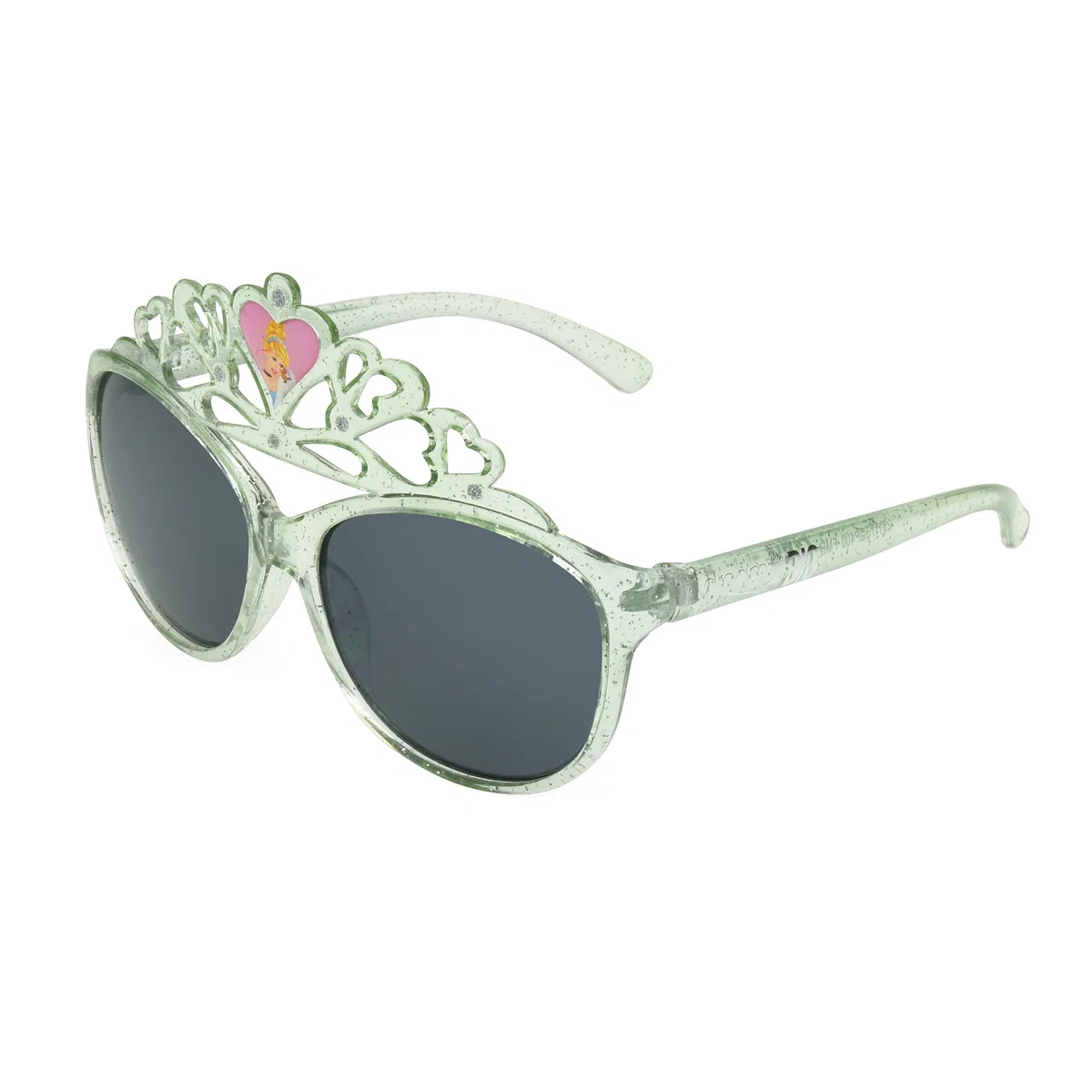 Disney Princess Crown Kids, Gafas para Niñas, Cristal Azul a Transparente/inyección de Purpurina, 53