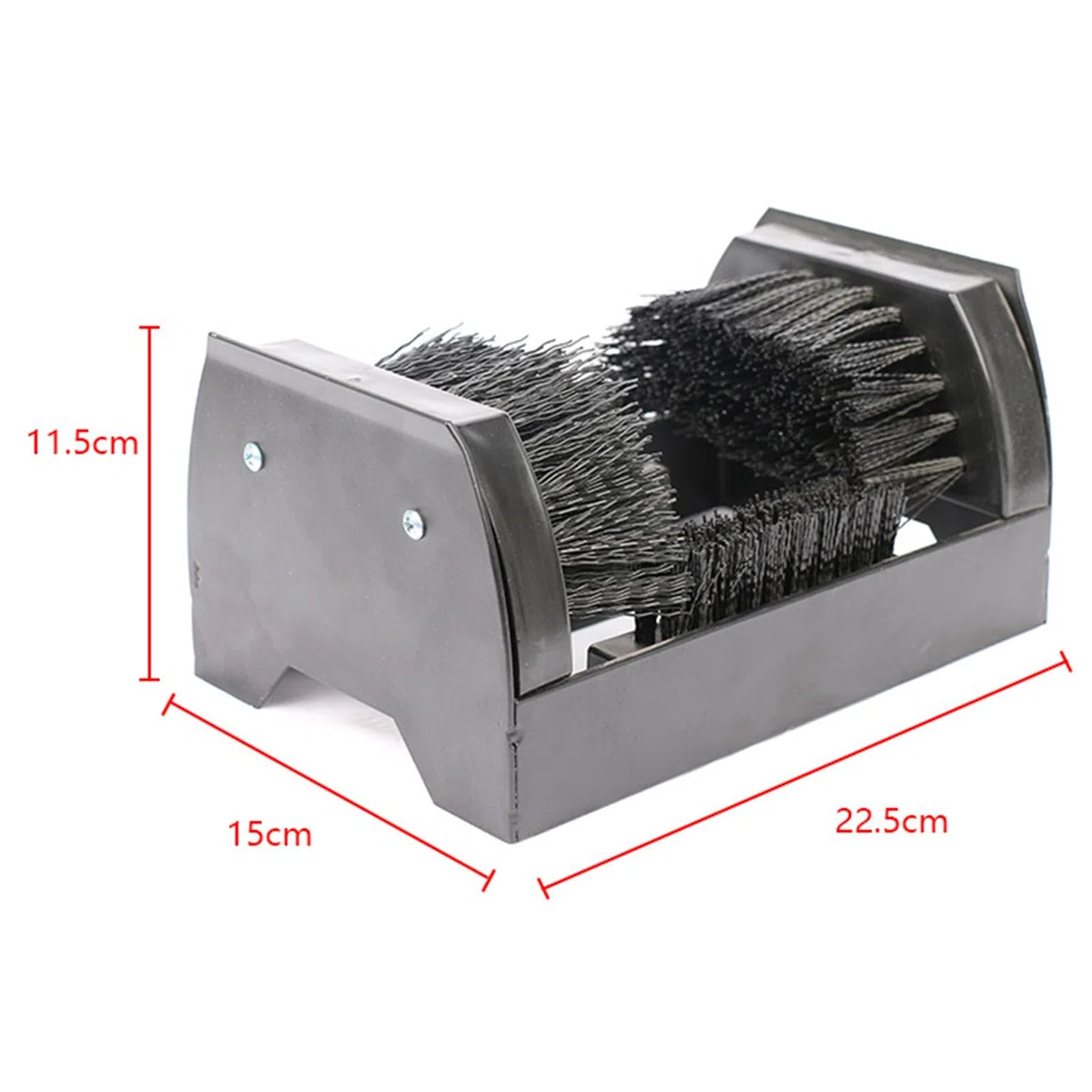 Rascador de botas para exteriores, cepillo limpiador de zapatos resistente, cerdas rígidas, montaje en suelo para eliminar suciedad, barro, nieve y mugre, apto para uso en interiores y exteriores