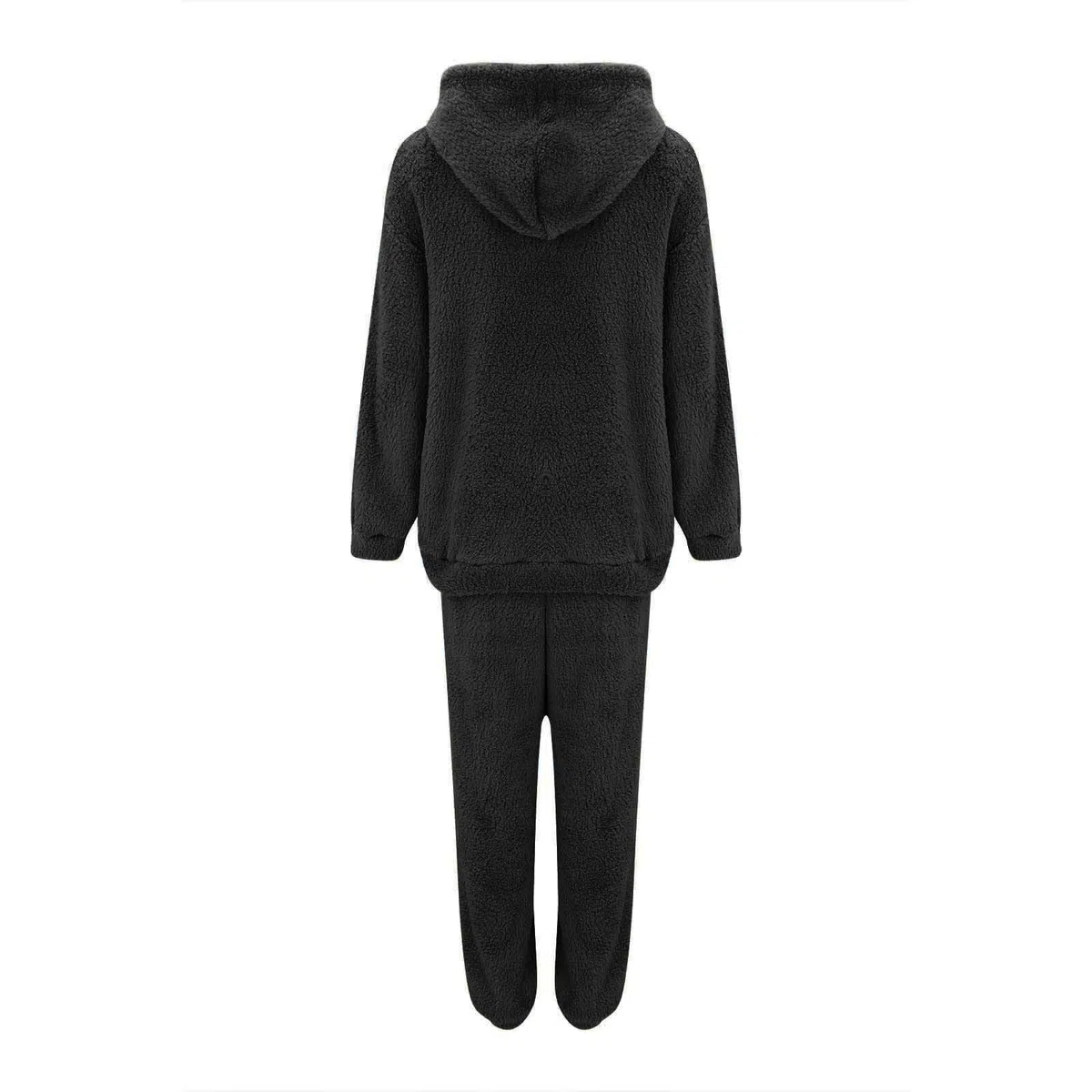 Traje de casa para mujer de 2 piezas, traje de casa de forro polar, pijama largo para mujer, conjunto de chándal de invierno, traje de cuerpo completo, traje de ocio, elegante, pantalón largo