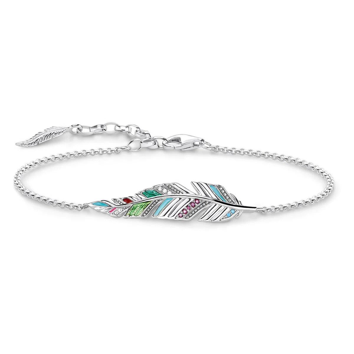 Thomas Sabo Women Bracelet Feather 925 Sterling Silver A1749-340-7-L19v