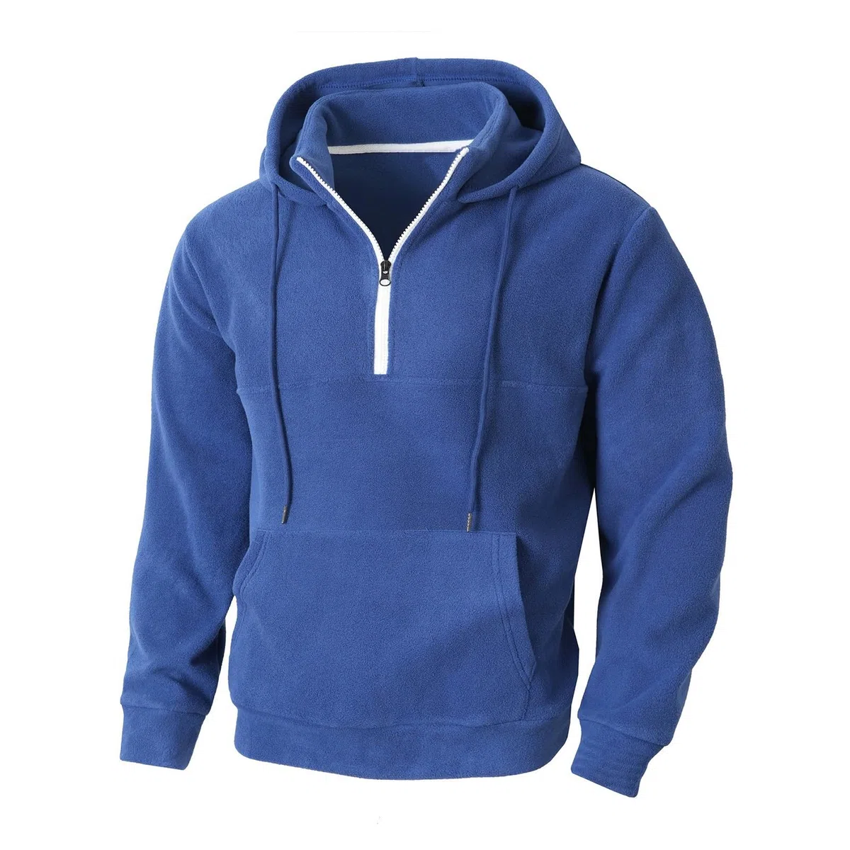 Ropa Anti UV Hombre Sudadera con Capucha Y Cremallera De Un para Hombre, Forro, Manga Larga, Estilo Oversize, Cálida, Bolsillo. Sudaderas Azul (Blue, L) Softshell Deporte Oversized Gym