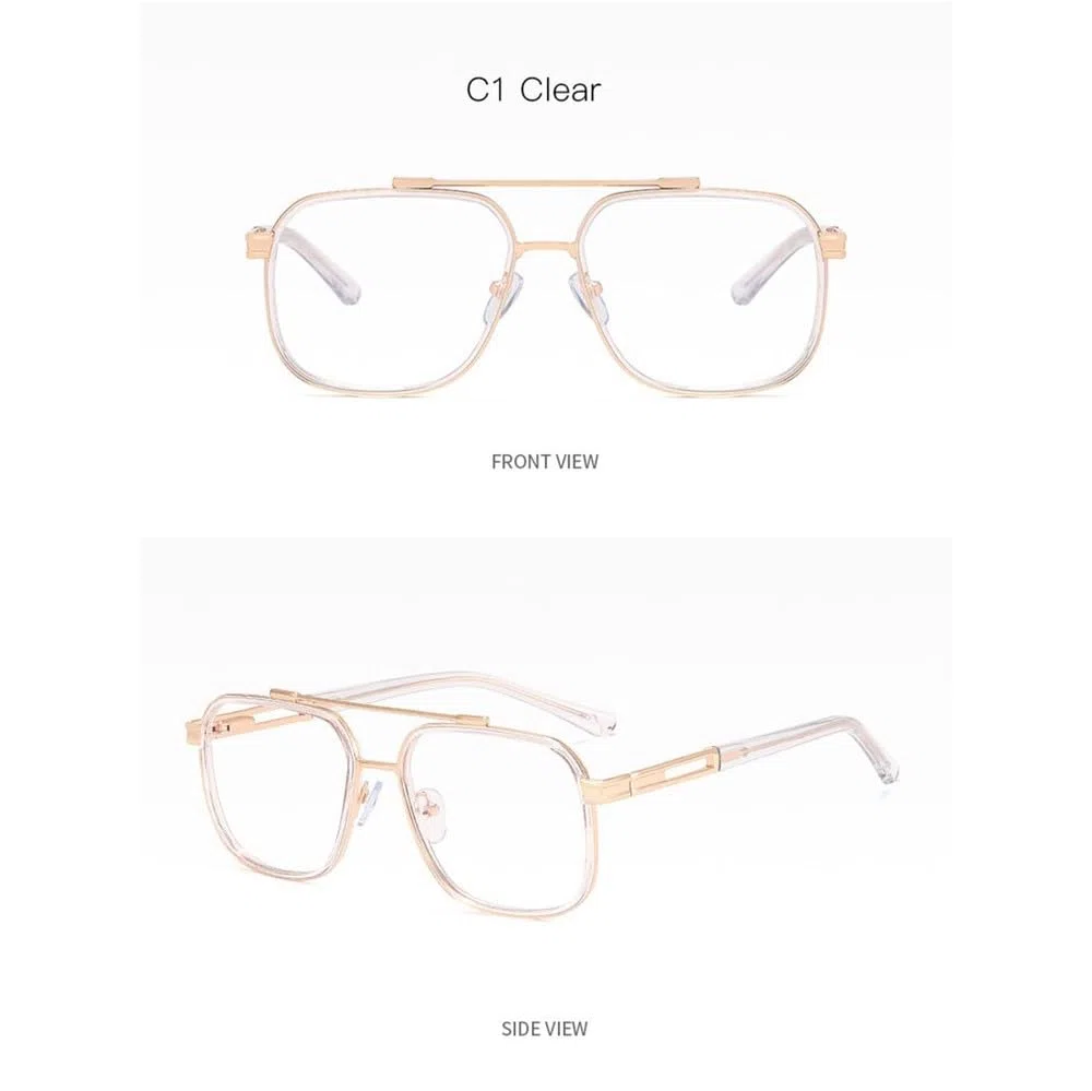 Gafas de ordenador con montura cuadrada de moda y estilo retro