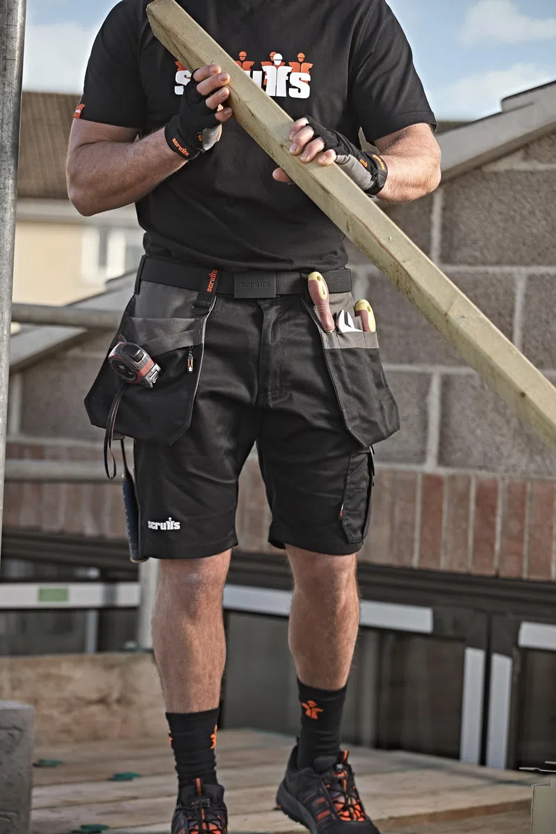 Scruffs Worker Plus Holster Pantalones Cortos de utilidades de Trabajo para Hombre