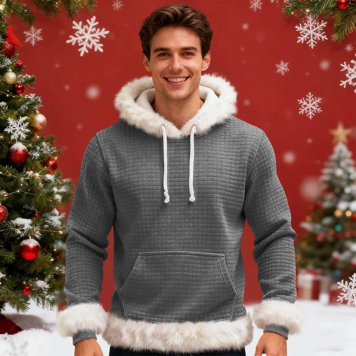 Chaqueta Verano Hombre Sudadera con Capucha De Forro, Estilo Oversize, Tallas Grandes, Manga Larga, Casual, Ideal para Invierno. L (Grey, XXXXL) Mangas El Sol Ropa Trabajo Camisas Larga