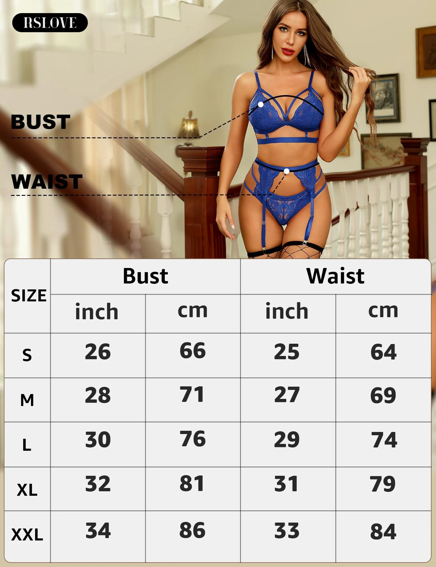 ZXLIHS Conjunto de lencería Sexy para Mujer con Sujetador y Bragas de Encaje Floral, 3 Piezas con Liguero