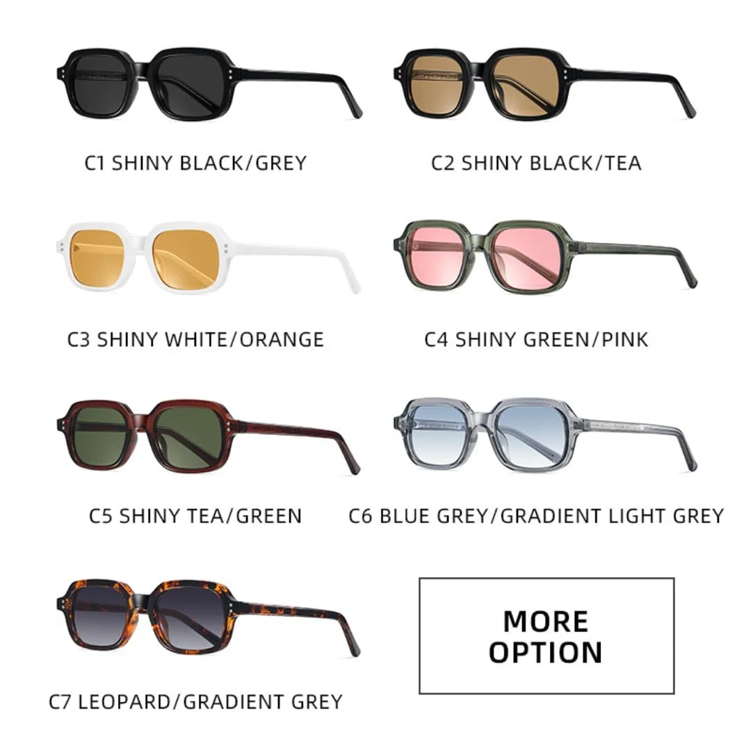 Gafas de sol de lujo para mujer, pequeñas, rectangulares, de metal, con remaches de moda, para hombre, con protección UV400.