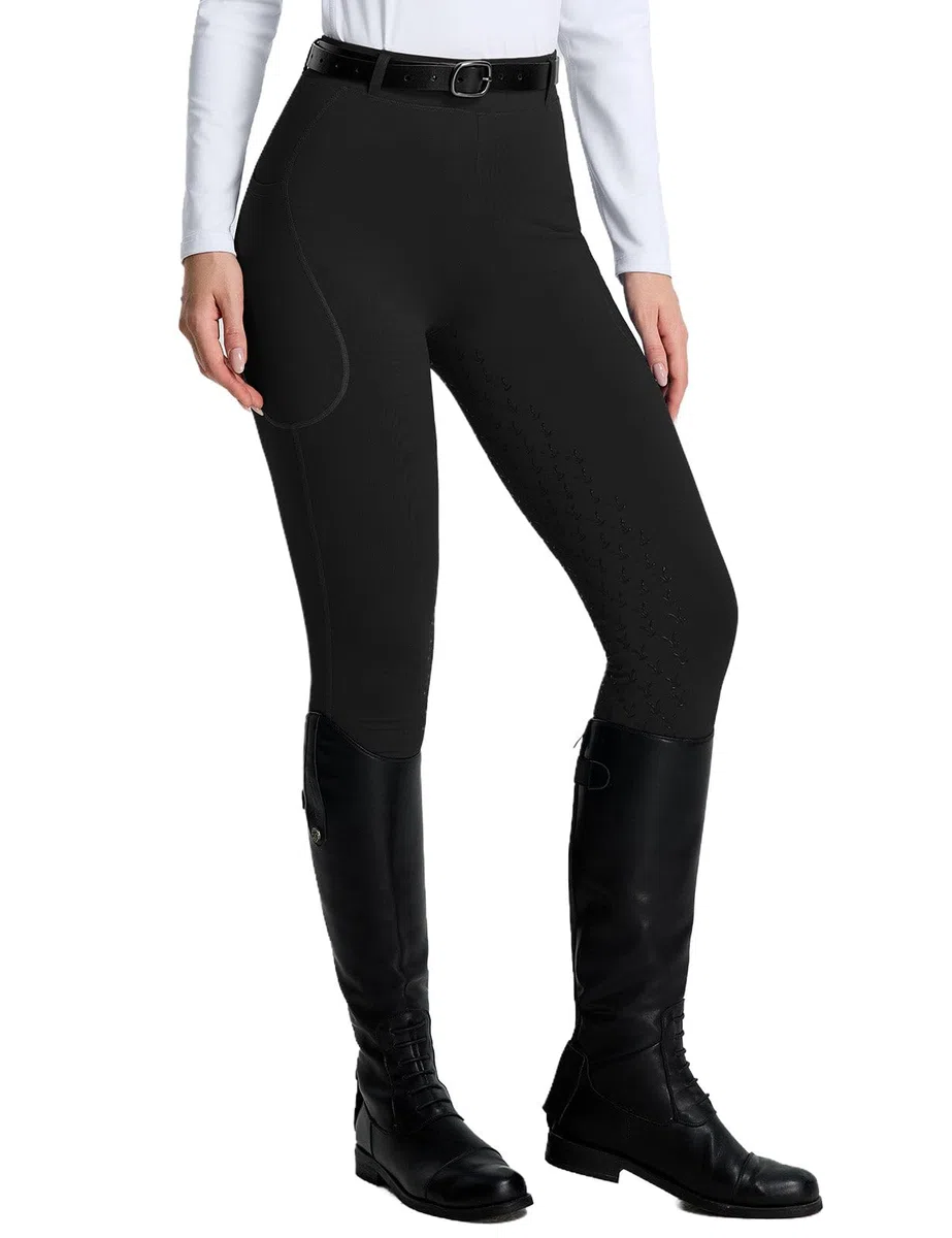 baleaf Leggings de equitación para mujer, pantalones de equitación para mujer, mallas ecuestres de asiento completo, agarre de silicona, para invierno, con bolsillos
