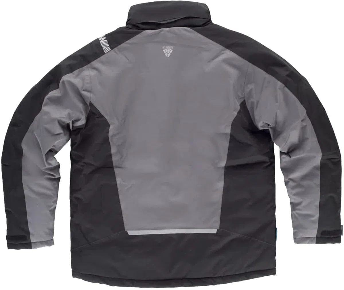 Teamwork WORKTEAM Parka con capucha combinada y detalles reflectantes, Acolchada. Ideal para trabajo, tiempo libre, etc. Unisex Negro+Gris-XXL