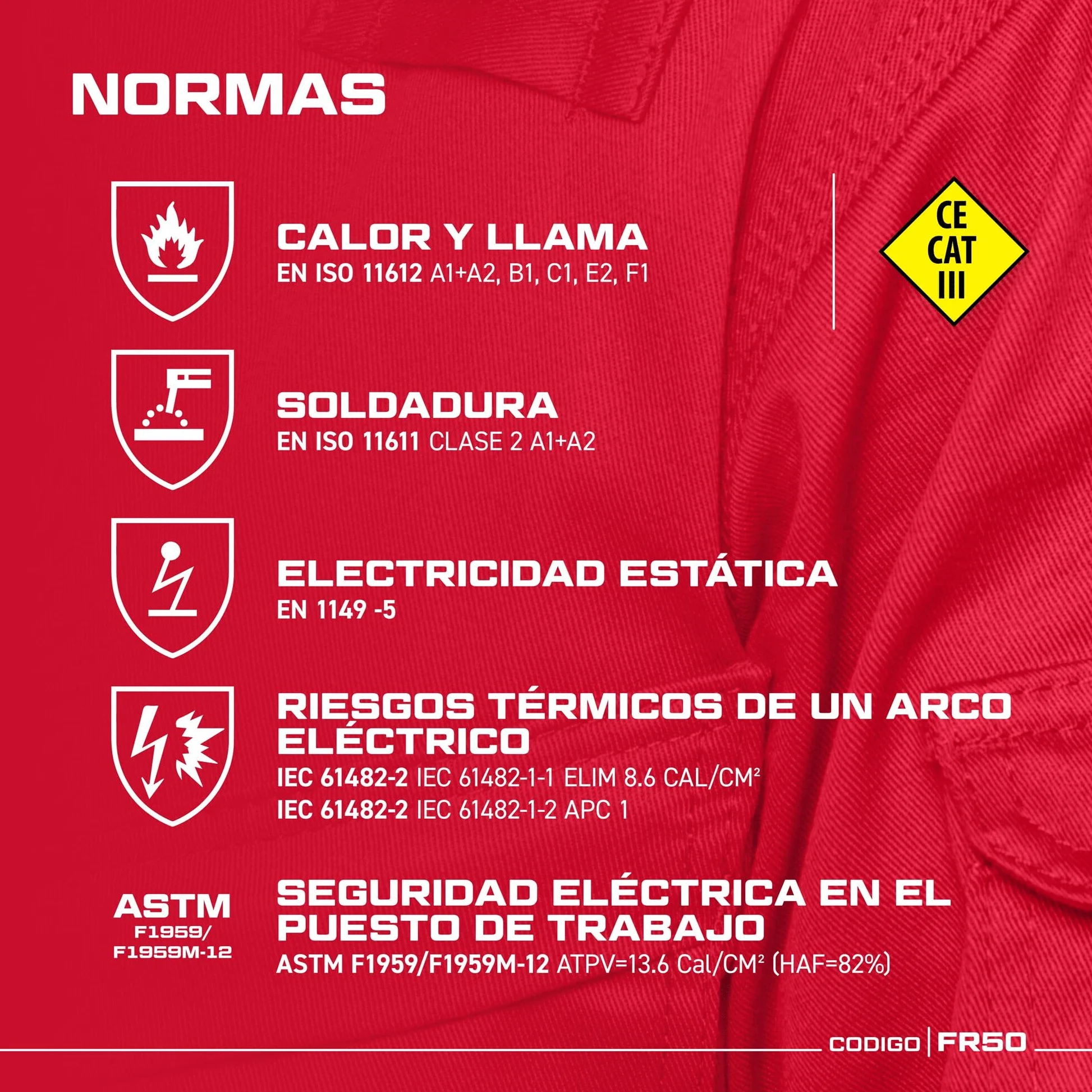 Portwest FR50 Mono Reflectante Resistente a Llamas FR Antiestático a Prueba de Arco 350g Negro, XL