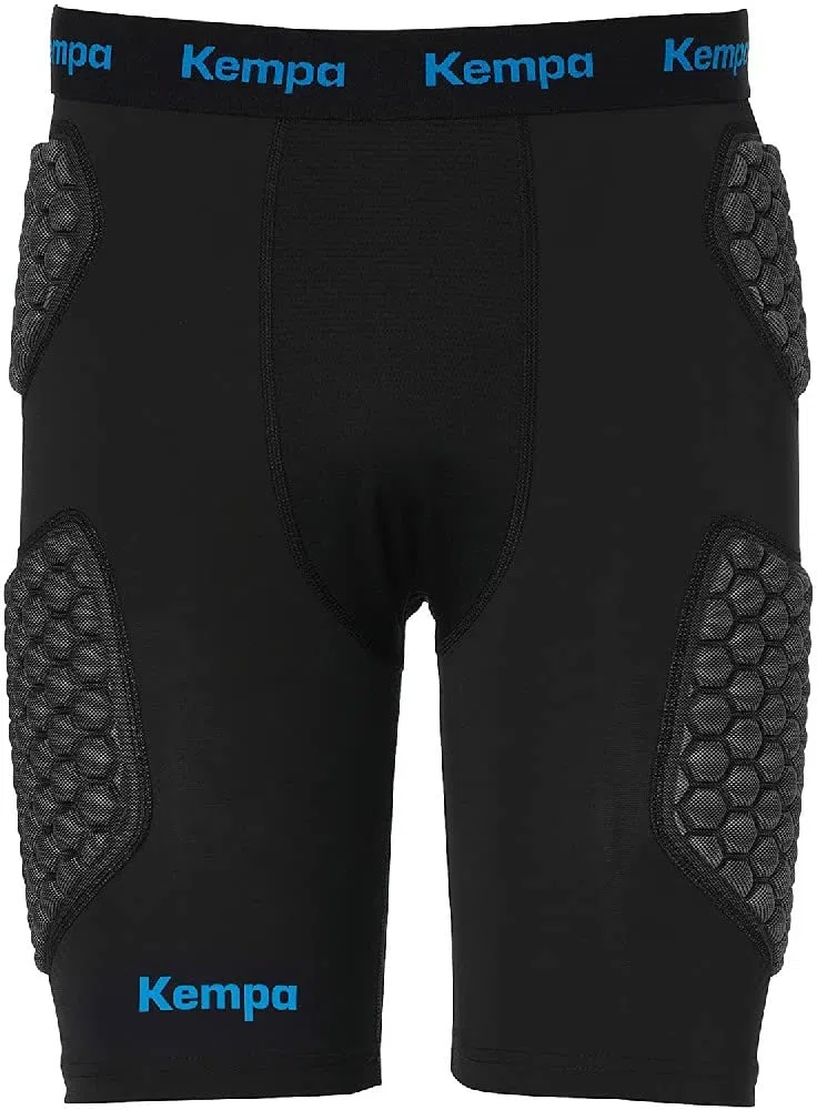 Kempa Protection Shorts, calzoncillos acolchados para hombre, calzoncillos cortos protectores, calzoncillos para balonmano, voleibol & co, negro.