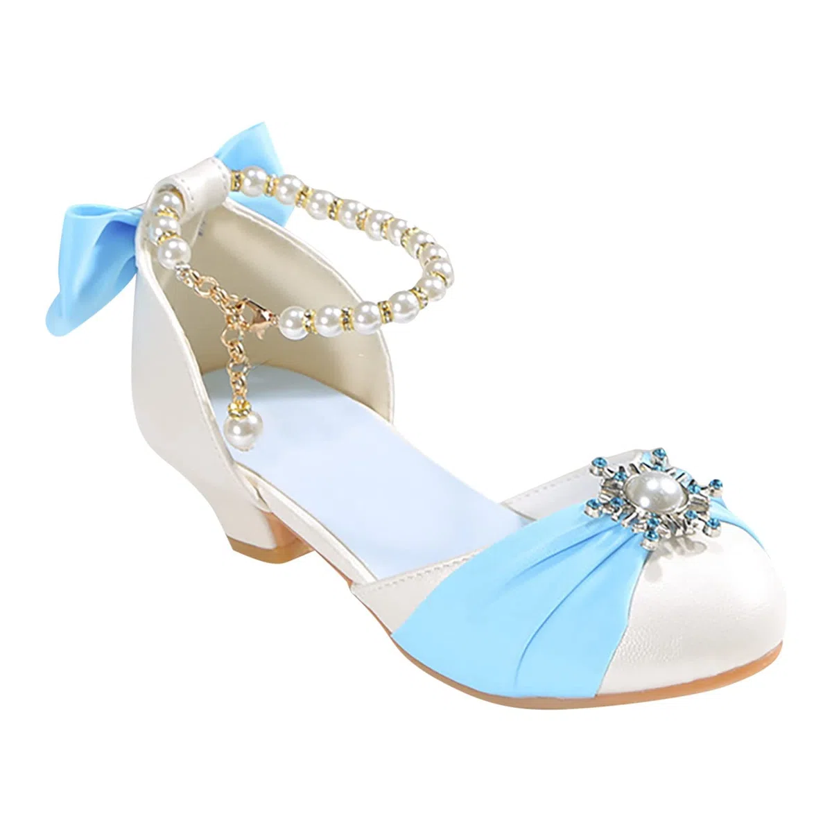 Mary Jane - Zapatos de tacón alto para niña, tacón alto, brillantes y brillantes, correa para boda, zapatos de noche, cómodos zapatos de vestir