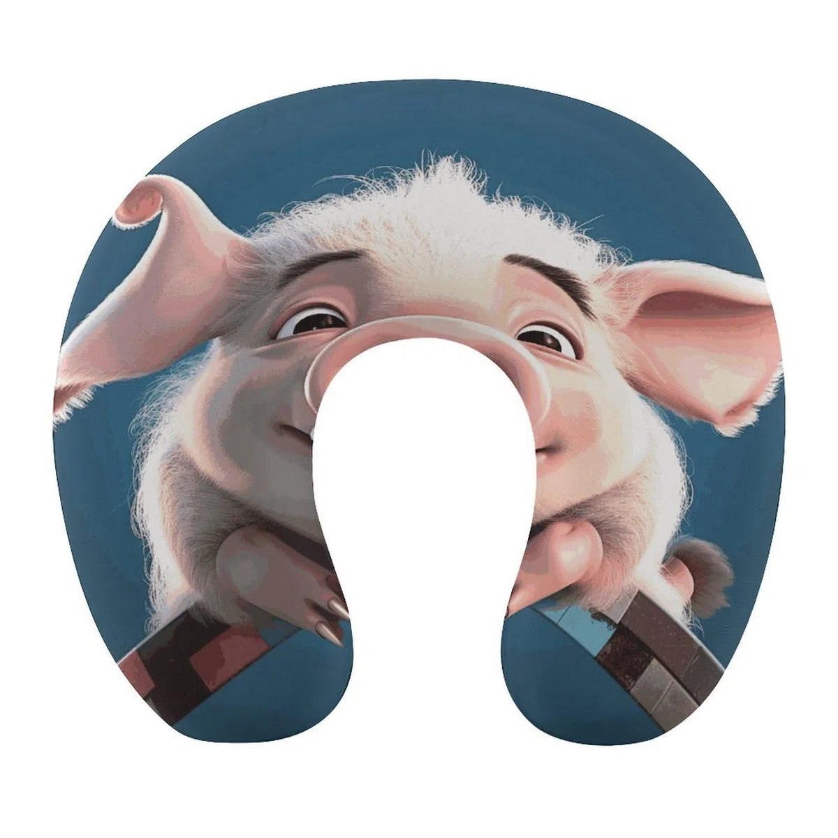 Sonriente (22) almohadas en forma de U, núcleo de almohada de espuma viscoelástica, cojín, proporciona apoyo para el cuello, almohada de viaje, adecuada para aviones, coches, hogares y
