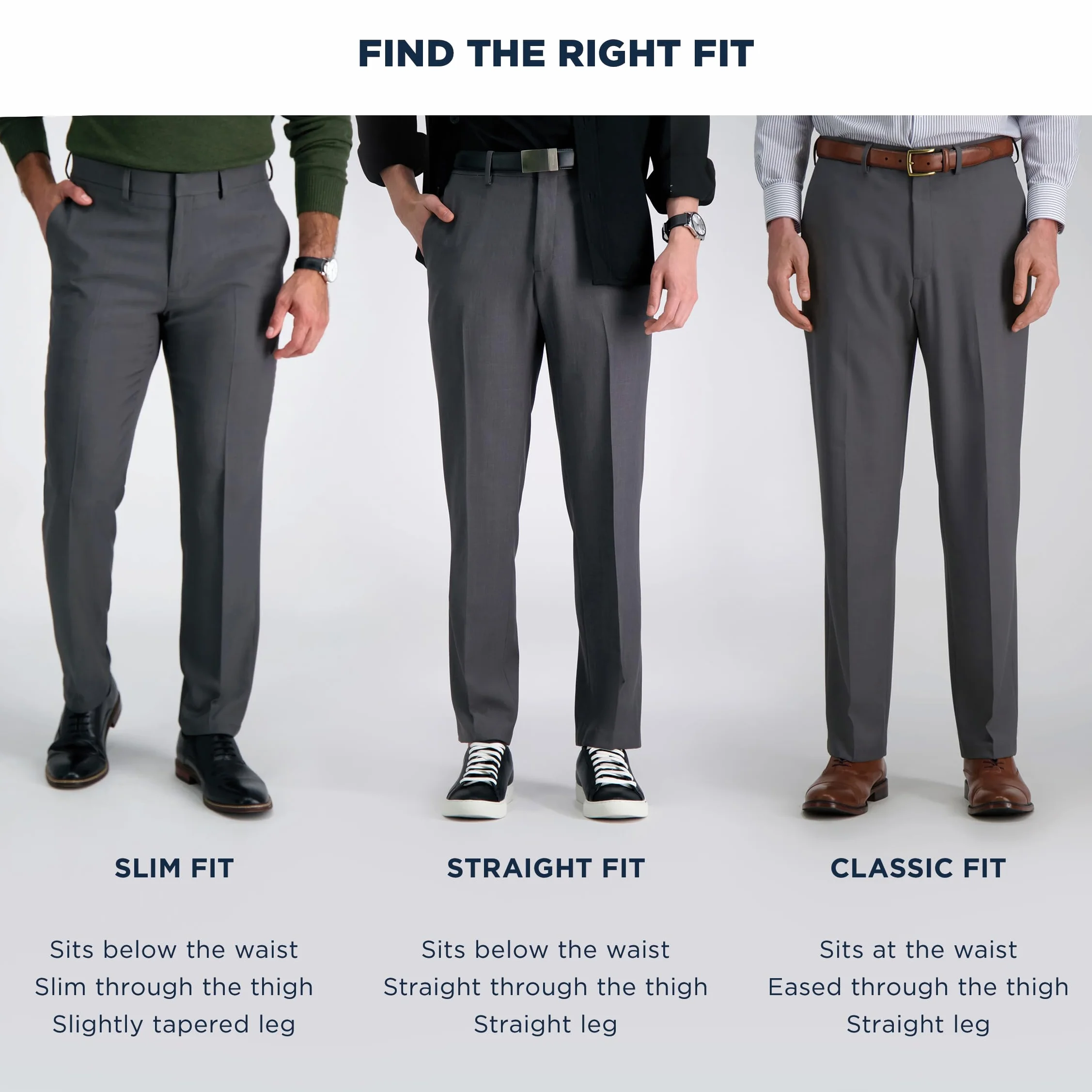 Haggar ECLO Repreve Stria - Pantalón de Vestir con Frente Plano, Tallas Grandes Y Altas - Big & Tall Repreve Stria - Pantalón de Vestir Hombre
