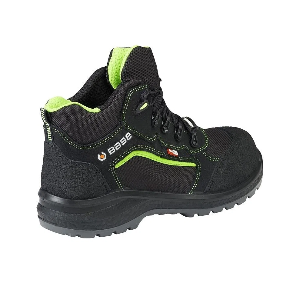 BASE Protection Be-Powerful Top S3 WR Ci SRC Zapato de Seguridad, Talla: 43, Color: Negro/Verde, B0898BGN43
