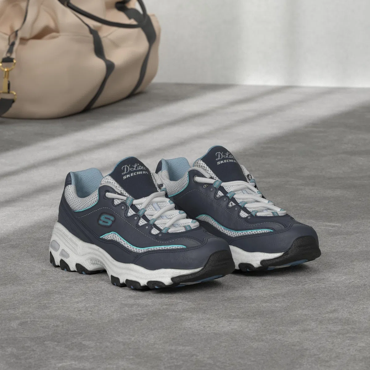 Skechers 11860EW, Zapatillas para Mujer, Azul (Marine Blue/White), 37.5 EU XW