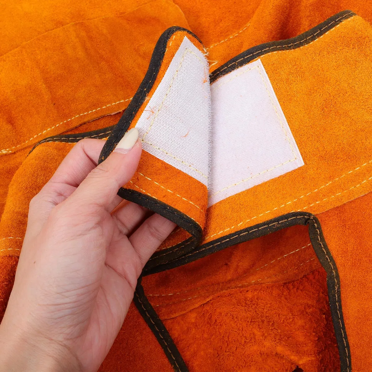 GALPADA Delantal Protector para Soldar de Cuero Resistente al Calor y Fuego, Ropa de Trabajo para Soldadura en Taller, Diseño Duradero y Resistente al Desgaste