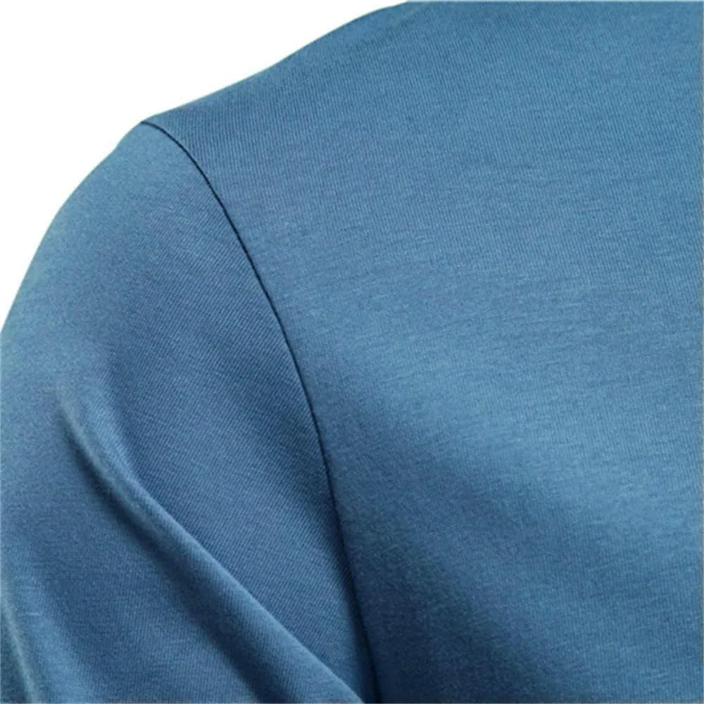 Camiseta de manga larga para hombre, informal, cuello redondo, camiseta básica, suave, ligera, ajustada, camiseta diaria de algodón para hombre.