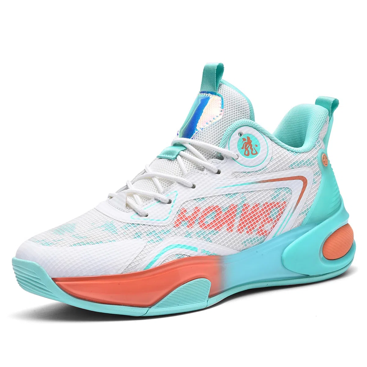 Zapatillas de Baloncesto de caña Alta con Degradado for Hombre: Malla Transpirable y Soporte Acolchado