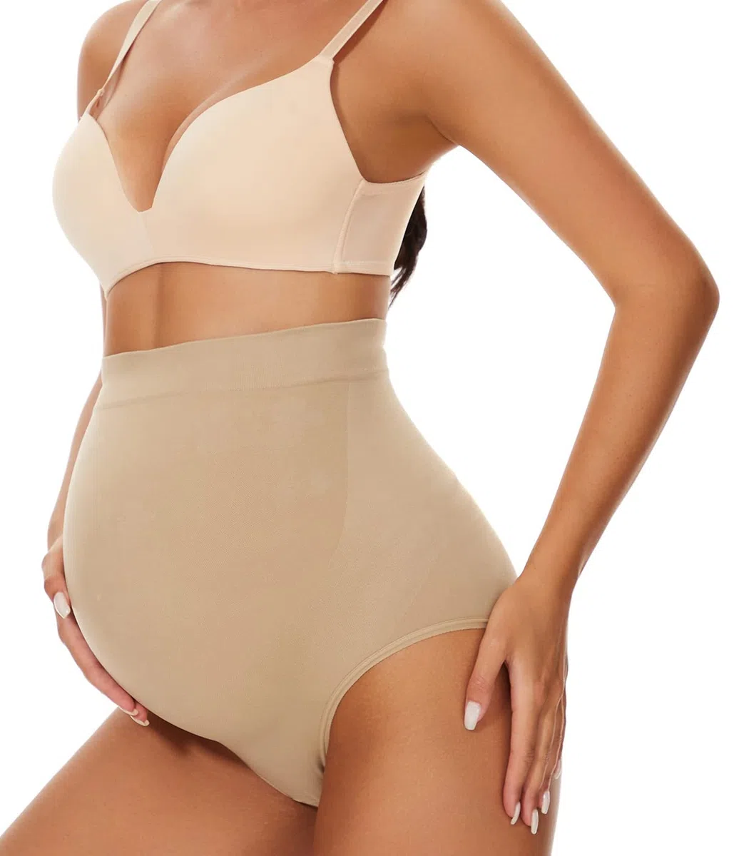 Ropa moldeadora de maternidad sin costuras, bragas de soporte para el vientre para vestidos y pantalones, ropa interior de embarazo de cintura alta, S-XXXL