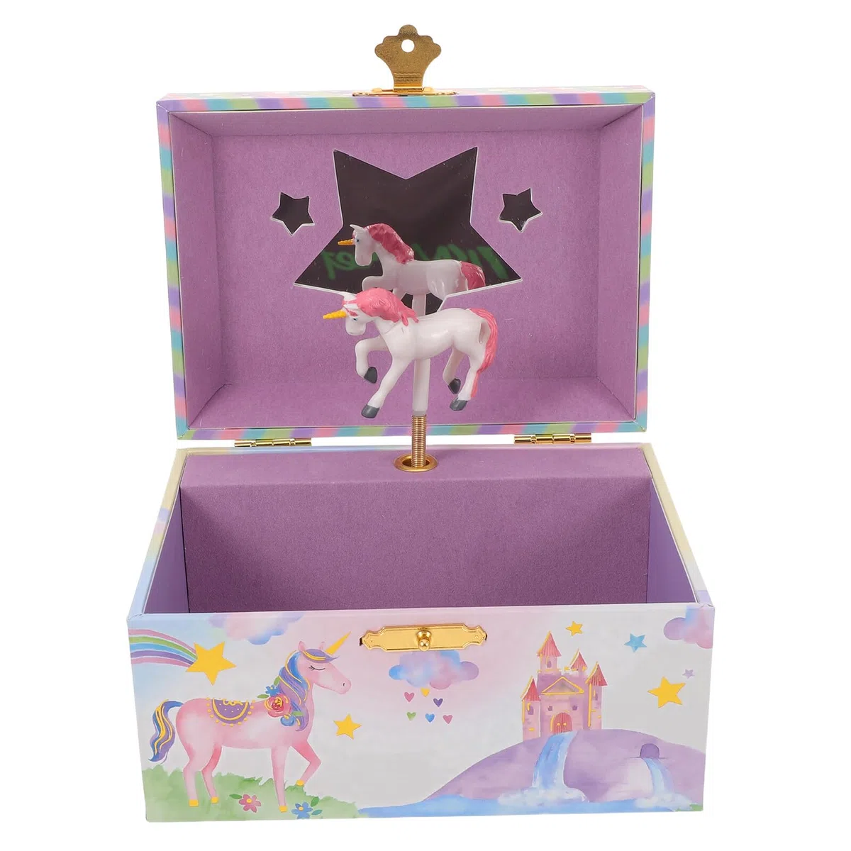 Yardwe Joyero para Niños Caja de Niña Diseño Unicornio Multifuncional Compartimentos Organizador para Cumpleaños y Navidad Obsequio Especial