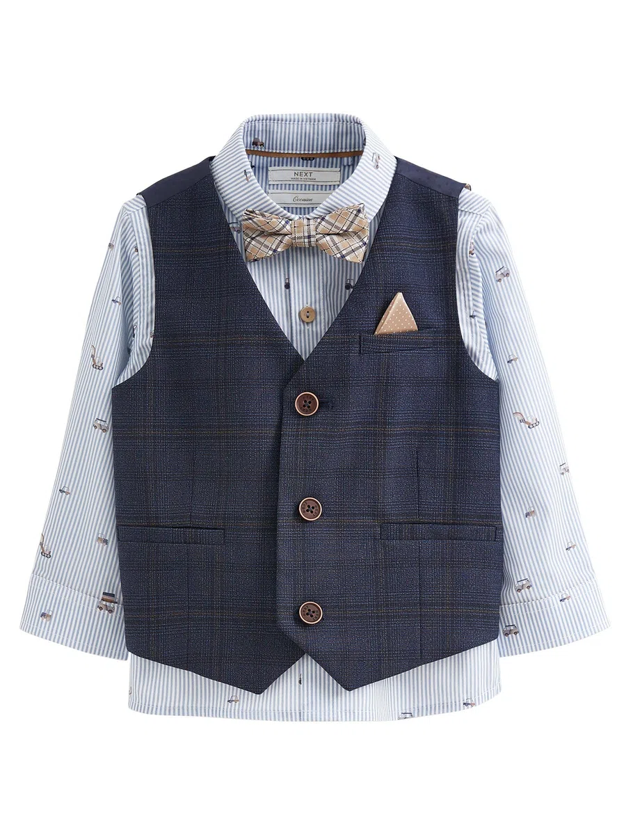 NEXT Niños Conjunto de Chaleco y Camisa con Pajarita