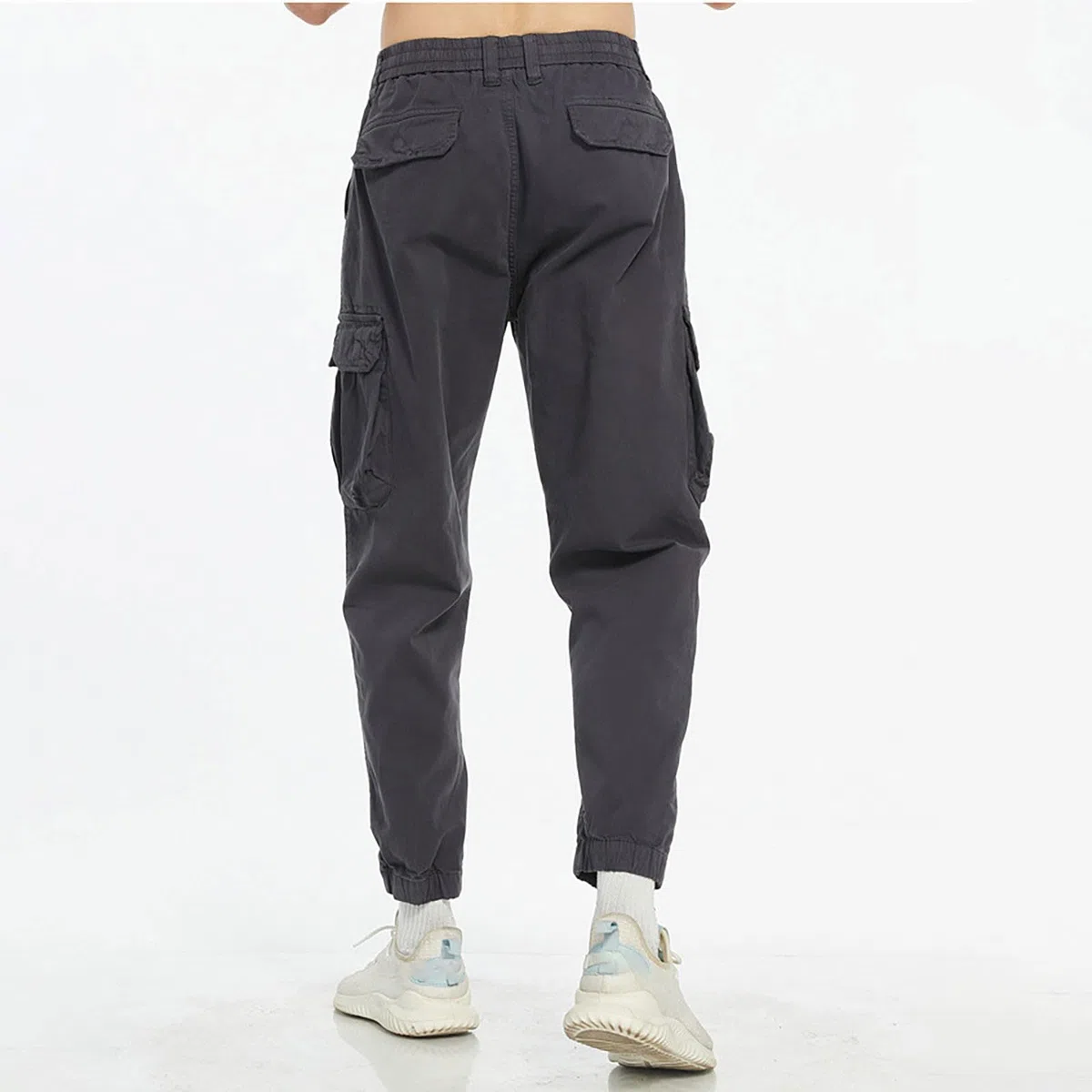 Generisch Pantalones cargo para hombre largos: pantalones de chándal con muchos bolsillos, pantalones deportivos con puños, pantalones de chándal ligeros, resistentes a la abrasión, pantalones