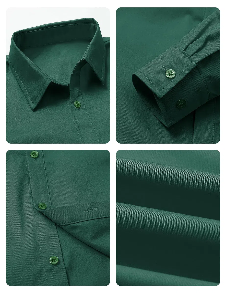 A&J DESIGN Camisa de vestir para niños de manga larga formal uniforme escolar Oxford con botones y corbata y pañuelo | Para todas las estaciones, suave, duradero, versátil, fácil cuidado, corbata preatada, transpirable, ajuste regular