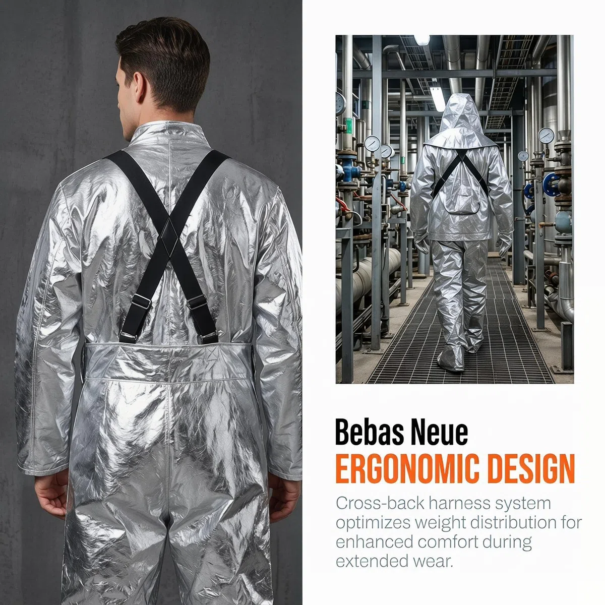 Ropa Ignífuga, Ropa Aislamiento Térmico Material Ligero Seguridad Ignífugo Fábrica Vidrio, Planta Química, Barco