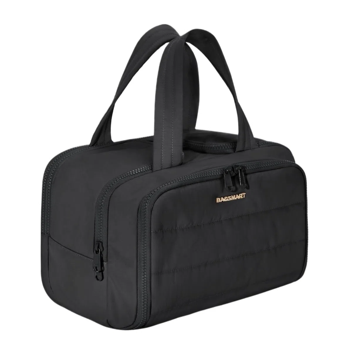 para Maquillaje Bolsa De Aseo Viaje, Ligera, Maquillaje Cosmética Esponjosa, Almacenamiento con Asa FáCil De Organizar(Black)