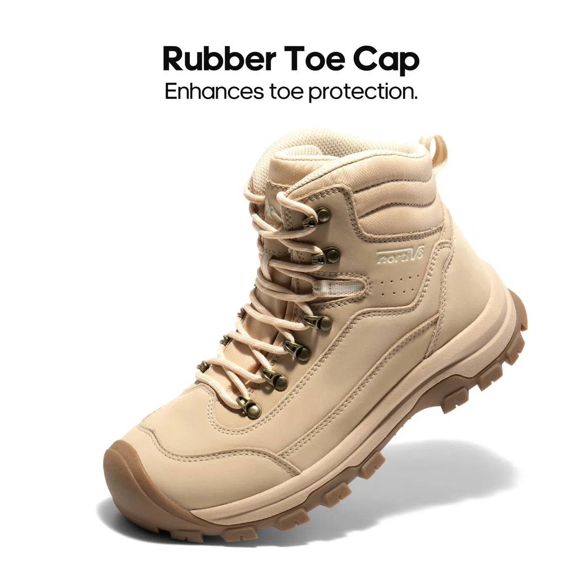 NORTIV 8 Botas Montaña Mujer Impermeables Zapatillas Trekking Antideslizantes con Puntera de Goma para Dedos para Senderismo Acampar