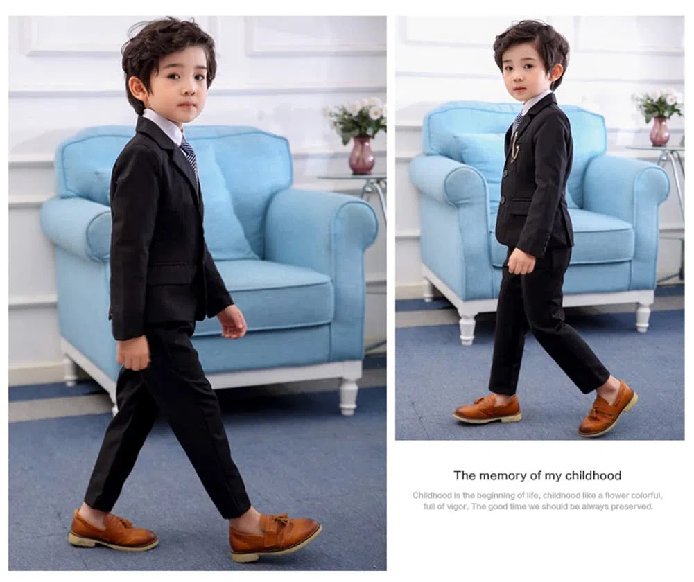 LOLANTA Conjunto de Traje de 2 Piezas para niños, Conjunto de Blazer y pantalón para niños, Ropa de Ocio o Vestido de Fiesta de Boda, 2-13 años
