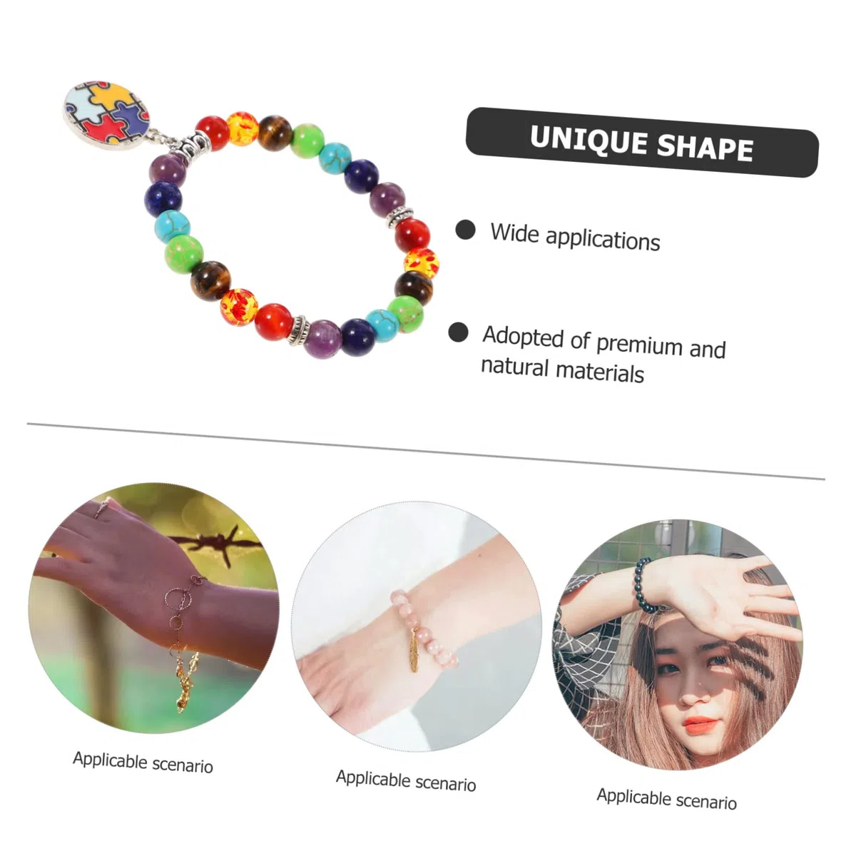 Women's Jewelry Joyas de encantos de ángel Colgante Que fabrican Pulseras para Mujeres de Color Infantil de Color Infantil para niños niños Colorido Pulsera de Piedra Infantil Necklace