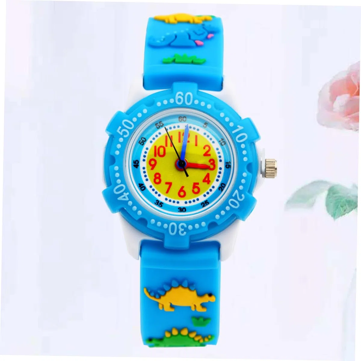 2piezas Reloj De para Niño Niña Reloj De Pulsera De Silicona Diseño Creativo y Divertido para Estudiantes Azul