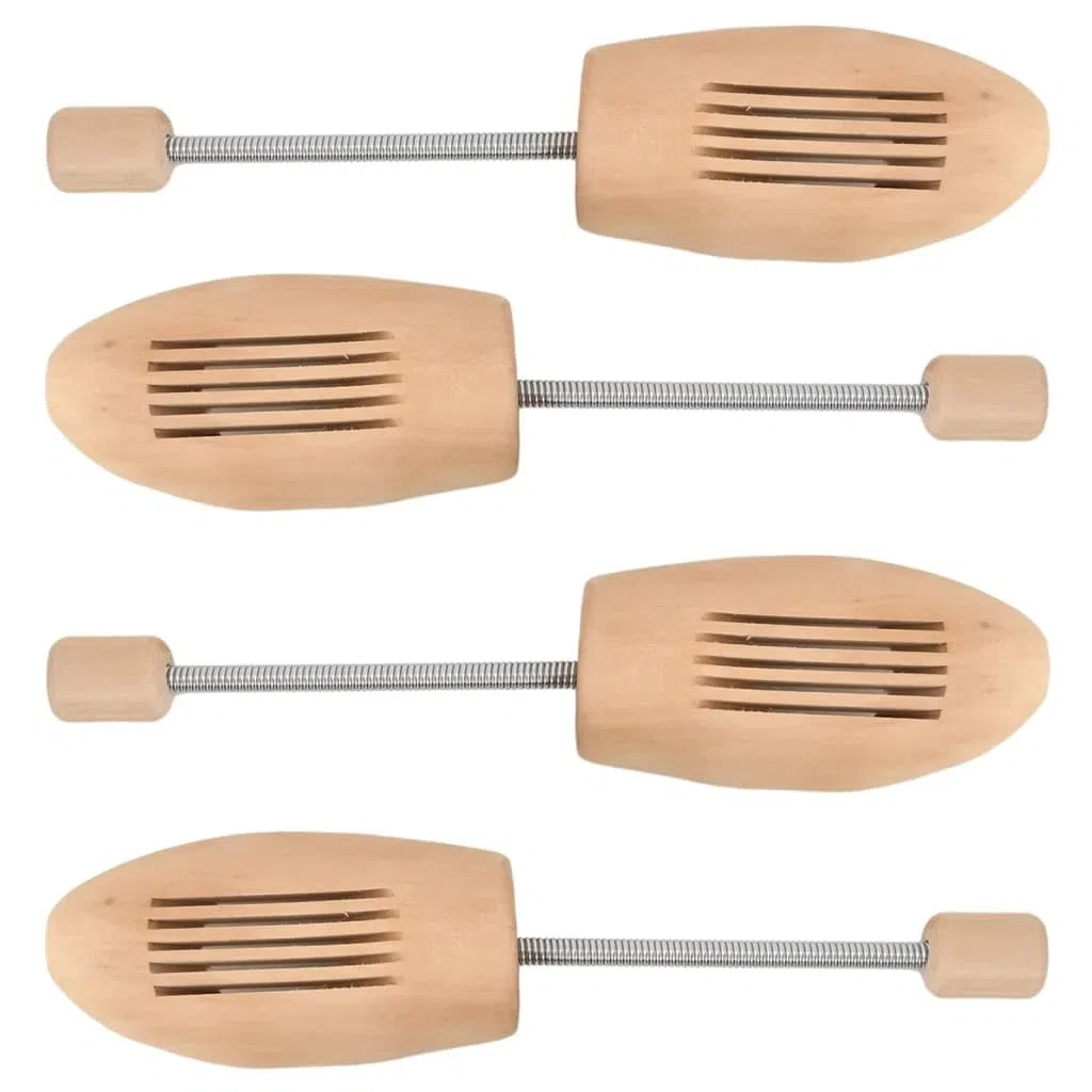 Horma de zapatos de madera maciza Lotus, par 35-38, ajustable, para el cuidado de la forma y almacenamiento sin arrugas, con absorción de humedad y agradable aroma