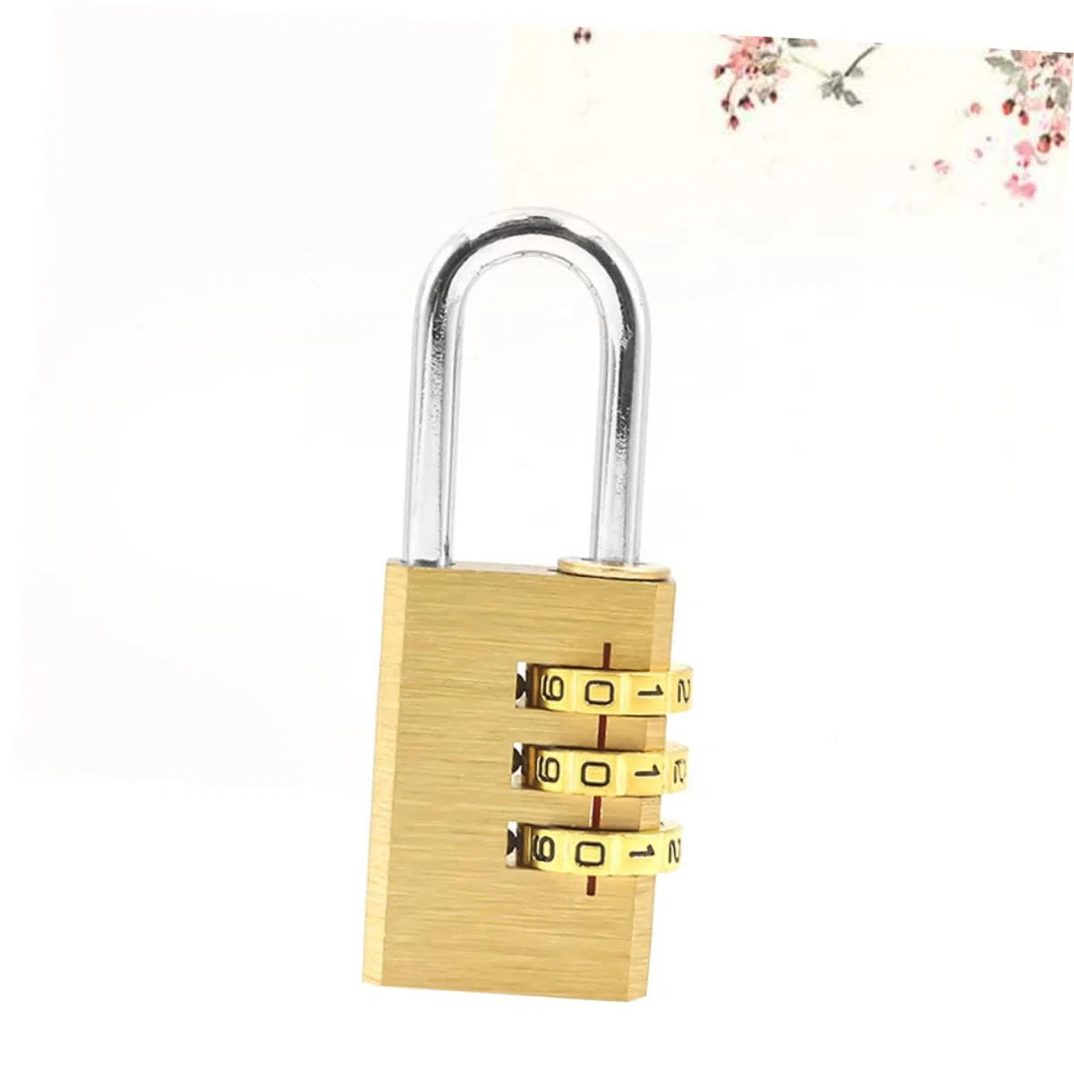 6piezas Candado Digital De Combinación Dígitos De Aleación De Zinc Para Equipaje Maletas y Armarios Seguridad y Protección Color Latón